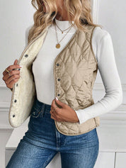Cecily Davies | Quilted Faux Fur Lined Puffer Vest