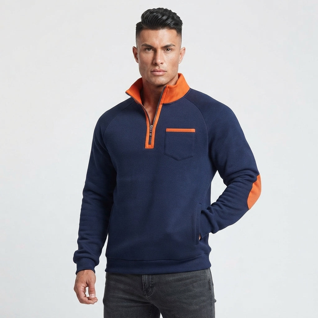 Callum Sandford | Quarter-Zip Colour Block Pullover