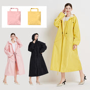 Poppy Evans | Imperméable mi-long à capuche pour femme, jaune soleil
