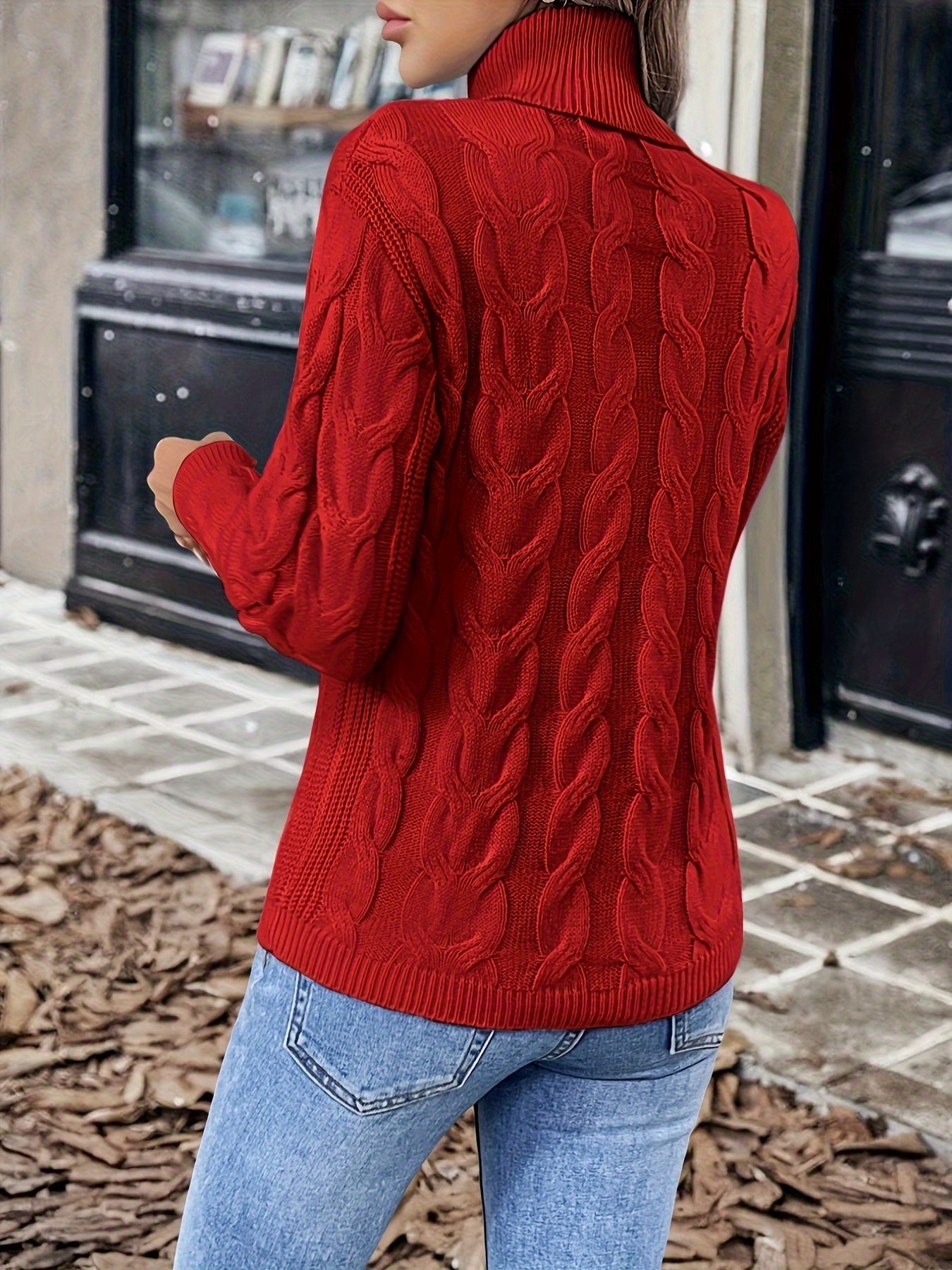 Fenella Sutherland | Cozy Cable-Knit Turtleneck Sweater
