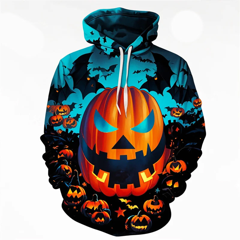 Midnight Ember | Pumpkin Halloween Hoodie For Men