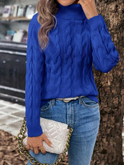Fenella Sutherland | Cozy Cable-Knit Turtleneck Sweater