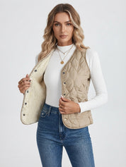 Cecily Davies | Quilted Faux Fur Lined Puffer Vest