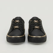 Cecily Hartwell | Sneakersy sznurowane ze złotym łańcuszkiem | Luksusowa podeszwa flatform