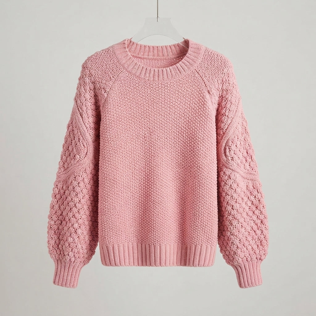 Cecily Wright | Pull en maille épaisse à manches ballon