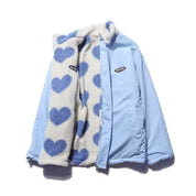 Rosie Morris | Heart Print Teddy Fleece Coat
