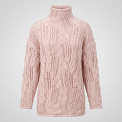 Charlotte Green | Cable Knit Turtleneck Sweater