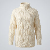 Charlotte Green | Cable Knit Turtleneck Sweater