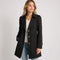 Charlotte Wren | Tailored Trench Coat in Stone - Black