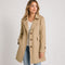 Charlotte Wren | Tailored Trench Coat in Stone - Khaki
