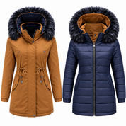 Clementine Sherwood | Parka réversible à capuche et bordure en fourrure