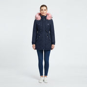 Clementine Sherwood | Parka réversible à capuche et bordure en fourrure