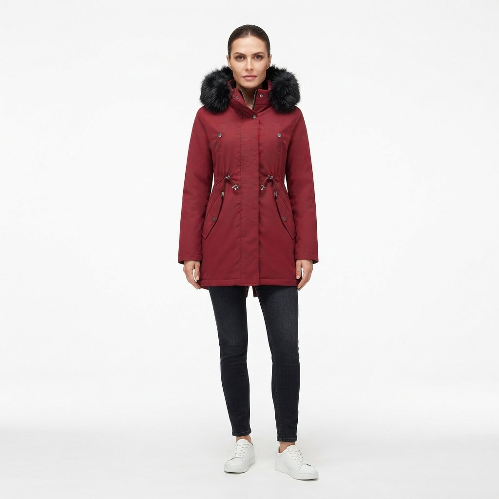 Clementine Sherwood | Reversible Fur-Trim Hooded Parka Coat