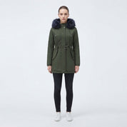 Clementine Sherwood | Parka réversible à capuche et bordure en fourrure