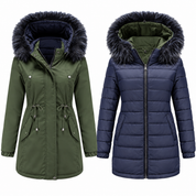 Clementine Sherwood | Parka réversible à capuche et bordure en fourrure