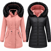 Clementine Sherwood | Parka réversible à capuche et bordure en fourrure