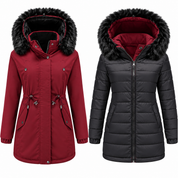 Clementine Sherwood | Parka réversible à capuche et bordure en fourrure