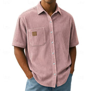 Wyatt Harrison | Relaxed Ribbed-Texture Shirt in Soft Blue