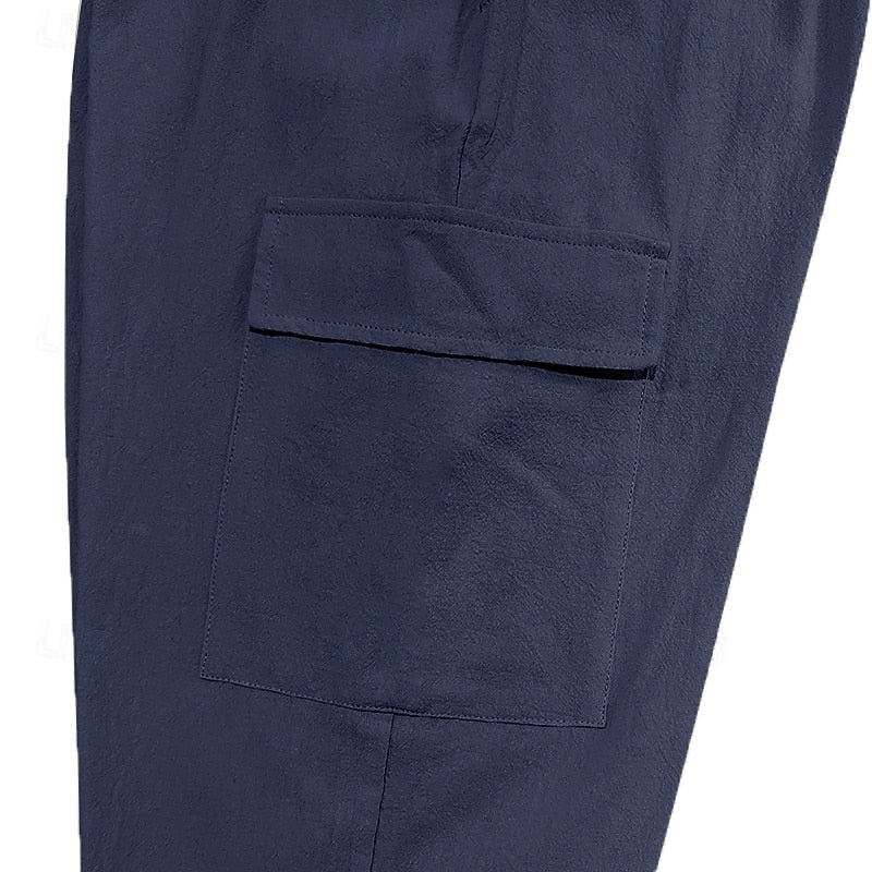 Curtis Hayward | Relaxed Cargo Trousers in Navy Blue
