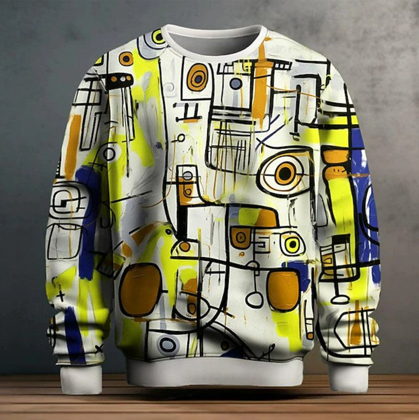 Michael Ellsworth | Abstract Graffiti Print Sweatshirt