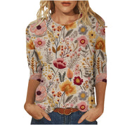 Rosie Fairbank | T-shirt z kwiatowym nadrukiem 3D