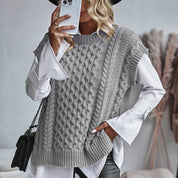 Tabitha Wood | Cozy Cable-Knit Sweater Vest
