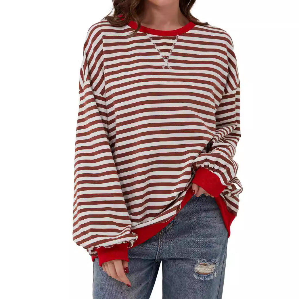 Poppy Wright | Bluza w paski z okrągłym dekoltem