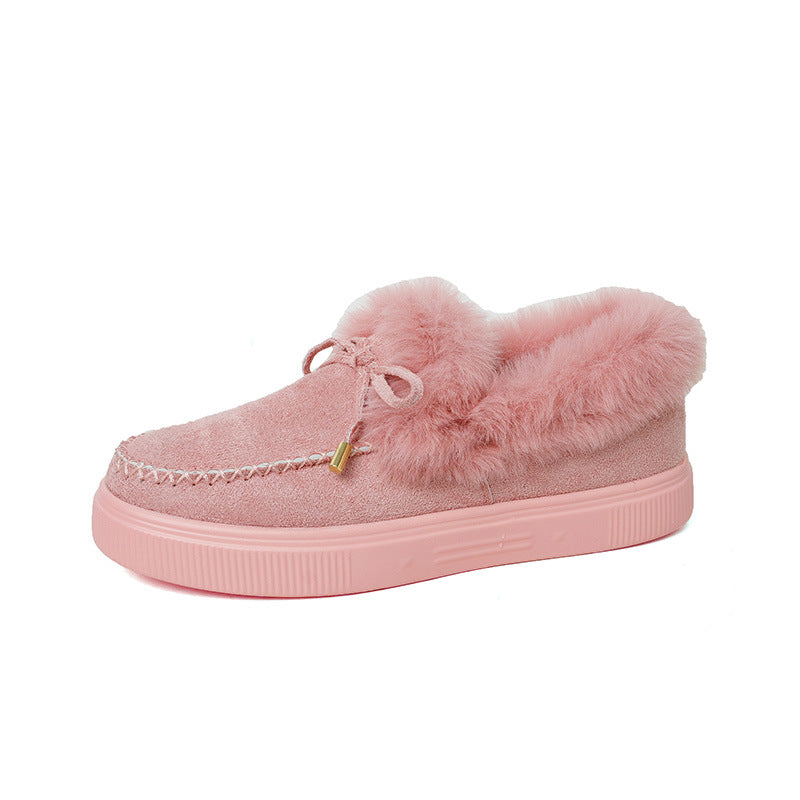 Georgia Sinclair | Fluffy Fur-Trim Moccasin Slippers