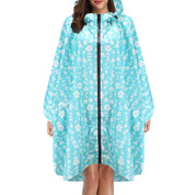 Cecily Turner | Printed Hooded Rain Poncho | Waterproof Statement Coat