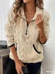 Rosie Thompson | Quarter-Zip Plush Fleece Pullover