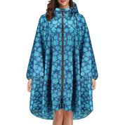 Cecily Turner | Printed Hooded Rain Poncho | Waterproof Statement Coat