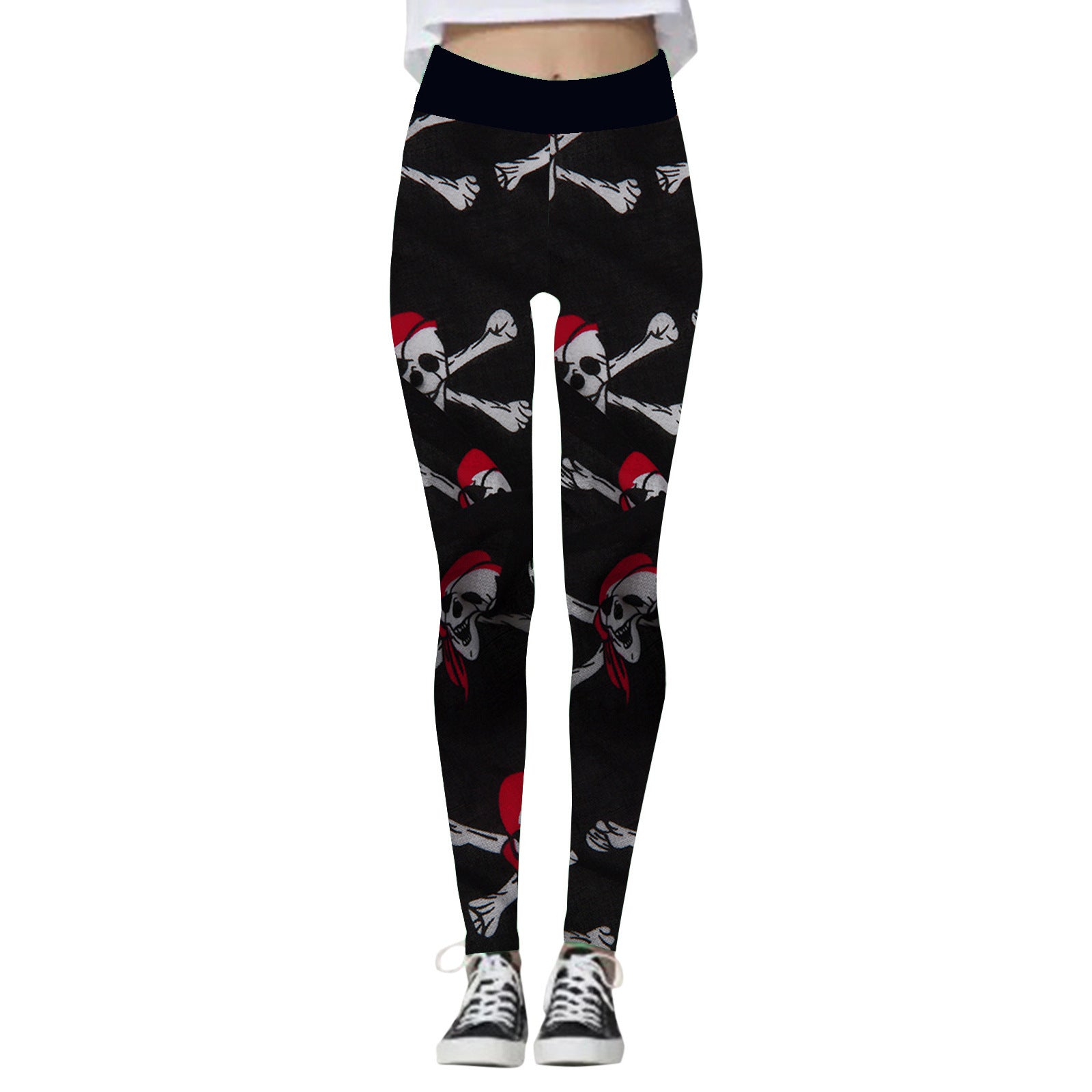 Skeleton Soiree | Leggings de Halloween tête de mort et citrouille pour femme