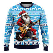 Merry Buck | Pull de Noël noir à imprimé Père Noël dansant pour homme