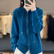 Georgina Wright | Zip-Up Knit Hoodie Cardigan