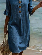Margot Lefèvre | Cotton Midi Dress with Button Detail