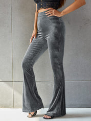 Isla Thompson | Ribbed Velvet Flare Trousers