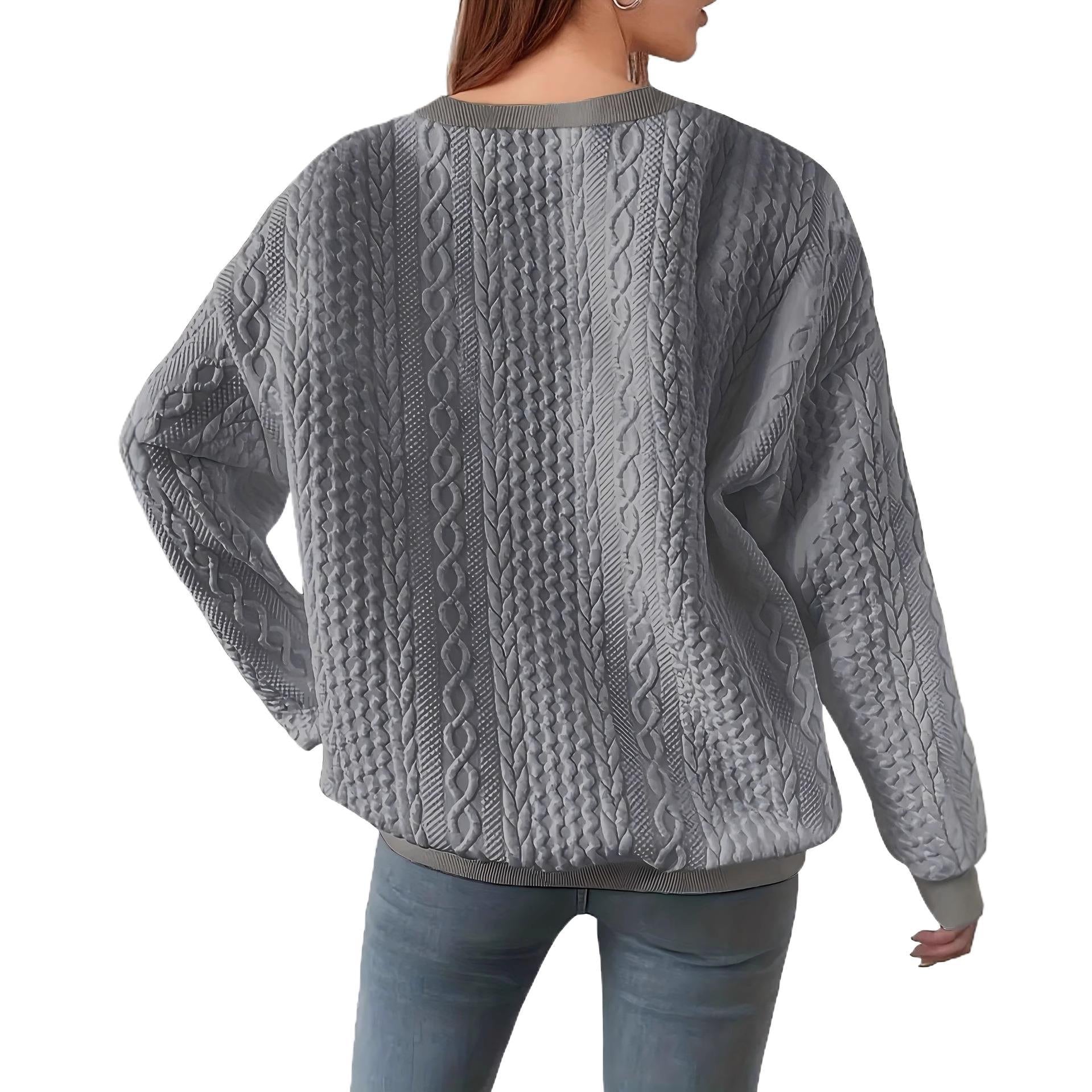 Alice Griffiths | Cable-Knit Textured Sweatshirt