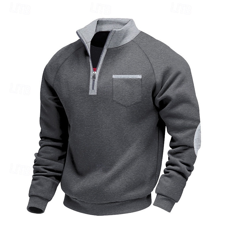 Callum Sandford | Quarter-Zip Colour Block Pullover