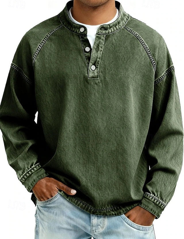 Chemise en jean à enfiler d’inspiration vintage Henry Sterling