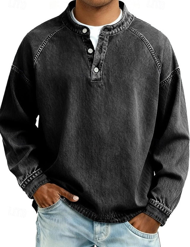 Chemise en jean à enfiler d’inspiration vintage Henry Sterling