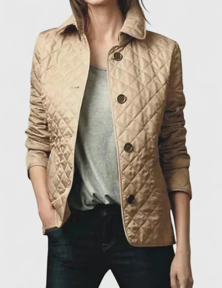 Charlotte Pembroke | Quilted Diamond-Stitch Jacket