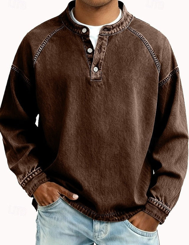 Chemise en jean à enfiler d’inspiration vintage Henry Sterling