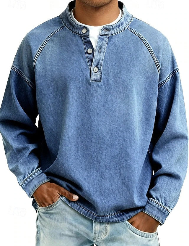 Chemise en jean à enfiler d’inspiration vintage Henry Sterling