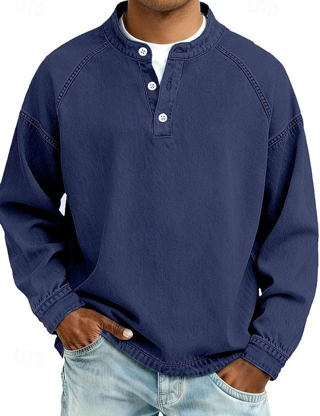 Chemise en jean à enfiler d’inspiration vintage Henry Sterling