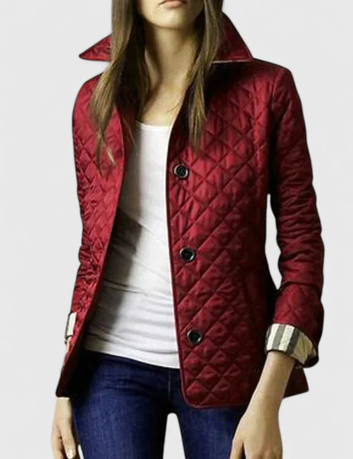 Charlotte Pembroke | Quilted Diamond-Stitch Jacket