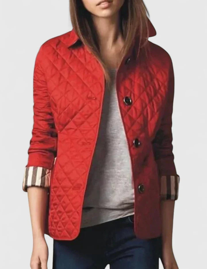 Charlotte Pembroke | Quilted Diamond-Stitch Jacket