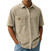 Wyatt Harrison | Relaxed Ribbed-Texture Shirt in Soft Blue