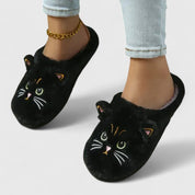 Bethan Oakley | Fluffy Black Cat Slippers