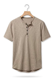 Fletcher Morris | Men's Cotton Henley T-Shirt Relaxed Fit