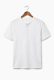 Fletcher Morris | Men's Cotton Henley T-Shirt Relaxed Fit